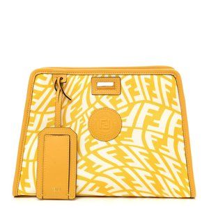 FENDI Glazed Canvas Vitello Grace FF Peekaboo Defender Cover Mimosa